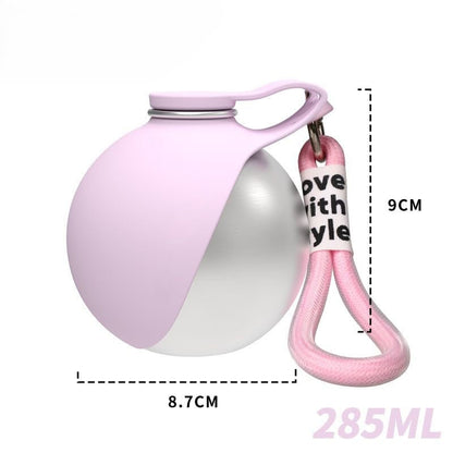 Portable Dog Water Bottle 10oz/285ml Stainless Steel Travel Dog Water Dispenser with Bowl  🔥🔥🔥Buy 2 Get 10 Off