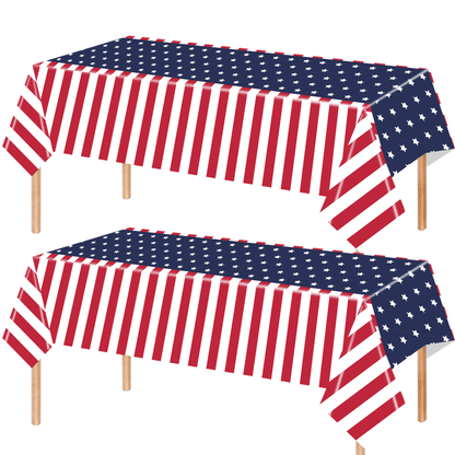🔥HOT SELLER！Patriotic Starburst Tablecloth⭐🎆 | Round & Rectangle All Sizes Available