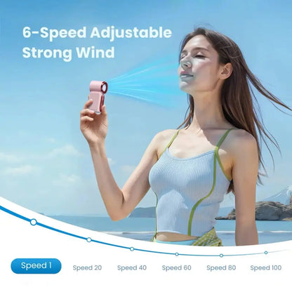 ✨ Mini Pocket Fan with LED Screen – Powerful Portable Cooling