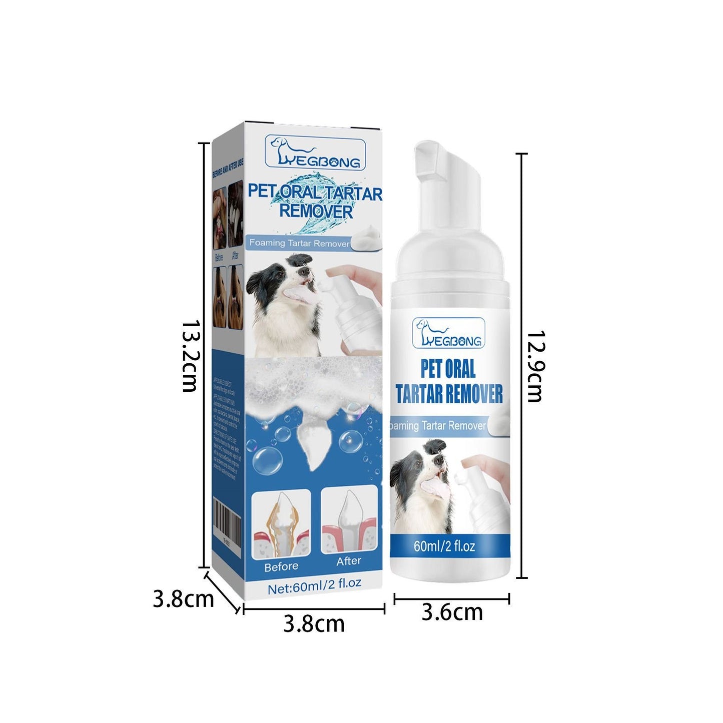🐶Foam for removing tartar from pet teeth – Fresh breath & healthy teeth, no brushing required!🦷
