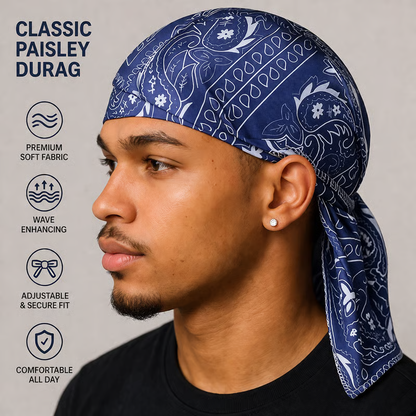 ❄️ Cooling Paisley Headscarf Cap – Stay Cool & Dry