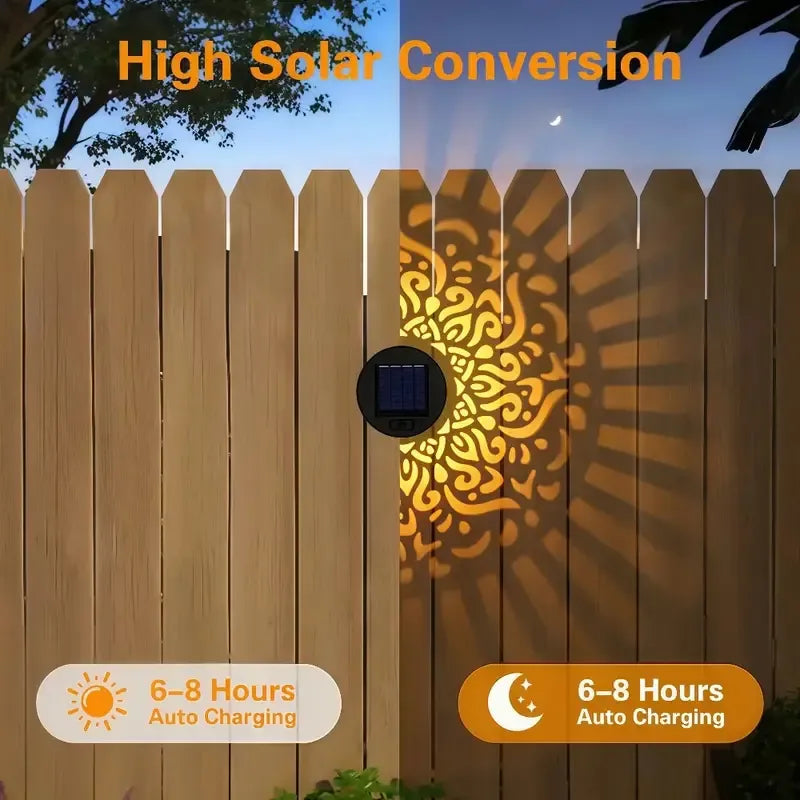 🌟Solar Fence Lights Metal Solar Powered