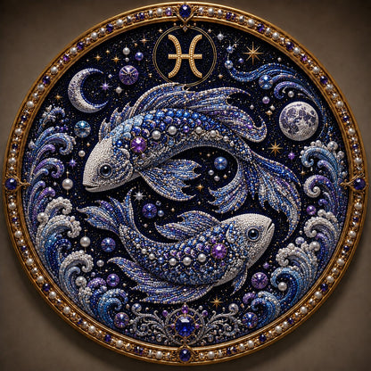 🔥 12 Zodiac Signs Pearl Art Kit ♈🌙