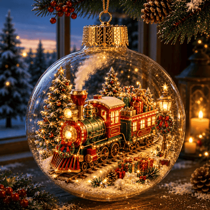 🔥Limited time 69% OFF -✨🎄 Glowing Christmas Story Ornament – Light-Up Mini Holiday Scene