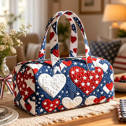 🔥HOT SALE 49% OFF🔥 Floral American Flag Travel Duffel🥳BUY 2 GET 10% OFF