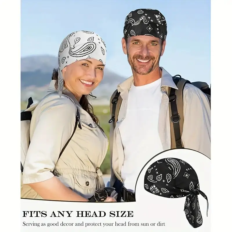 ❄️ Cooling Paisley Headscarf Cap – Stay Cool & Dry