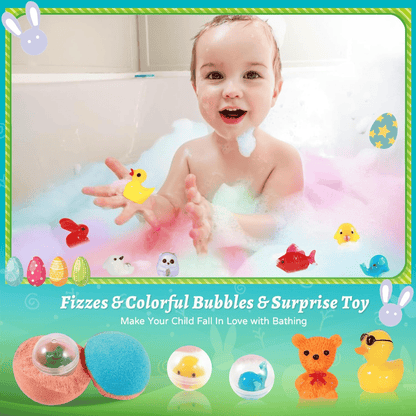 🔥LAST DAY 49% OFF🛁 Natural Bath Bombs for Kids with Mega Bubbles & Surprise Inside 🥚✨