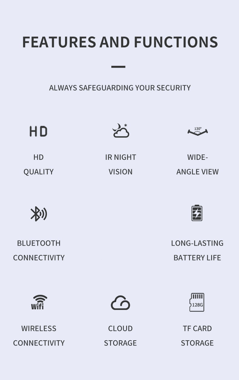 W03 Smart WiFi Security Camera – 1080P HD, Night Vision, Low Power