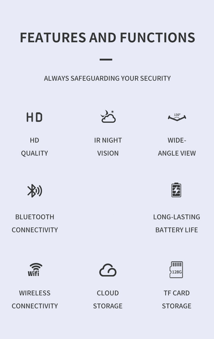 W03 Smart WiFi Security Camera – 1080P HD, Night Vision, Low Power
