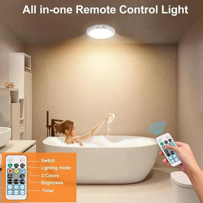 2026 New Rechargeable Motion Sensor Ceiling Light with Remote - Magnetic Wireless Ceiling Light Battery Powered for Closet Shower Stairs Shed Hallway Porch Patio ect