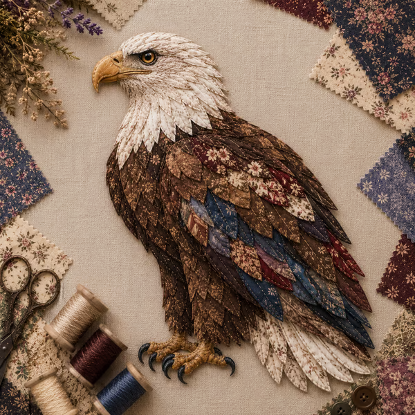 🧵 Beginner Friendly ✨ 3D Patchwork Bird DIY Craft Kit – Create a Layered Fabric Bird Worth Displaying