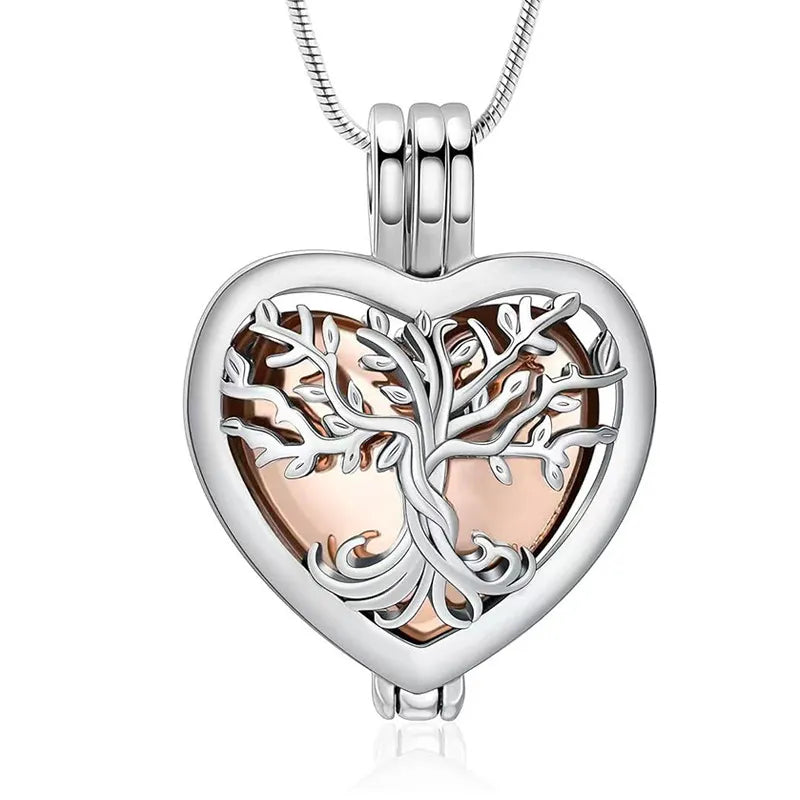 🌳❤️Heart Tree of Life Cremation Memorial Pendant | symbolizing the eternal continuity of life and love.