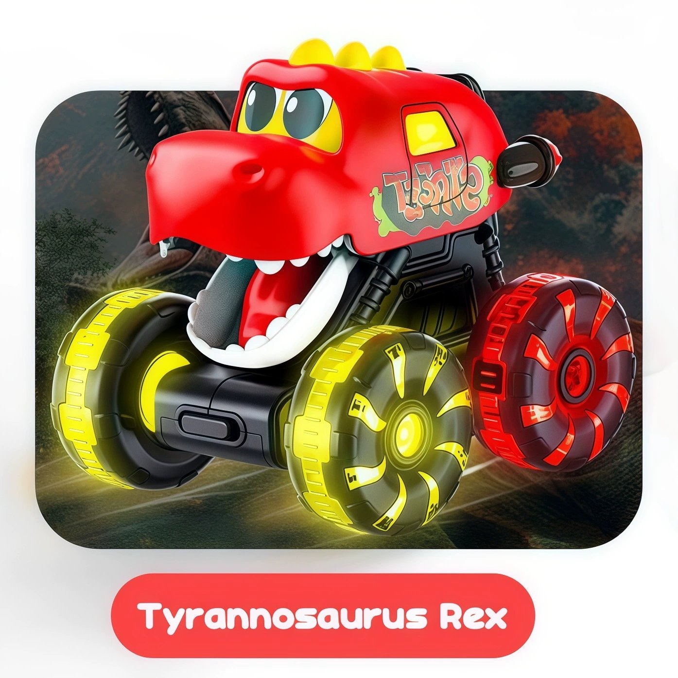 🎁Dino Truck Toy with Motion Activated Light