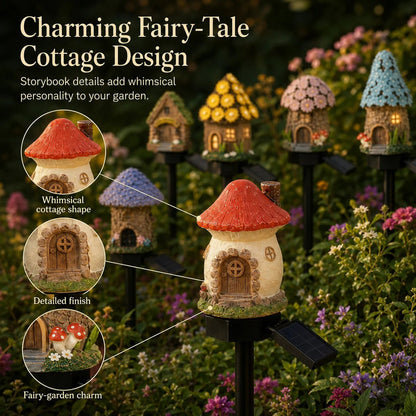 ✨️Solar Fairy-Tale Mushroom Cottage Garden Light