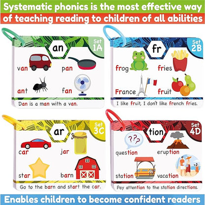 🔥Learn to Read Phonics Flash Cards Color-Coded - Learn to Read in 20 Stages