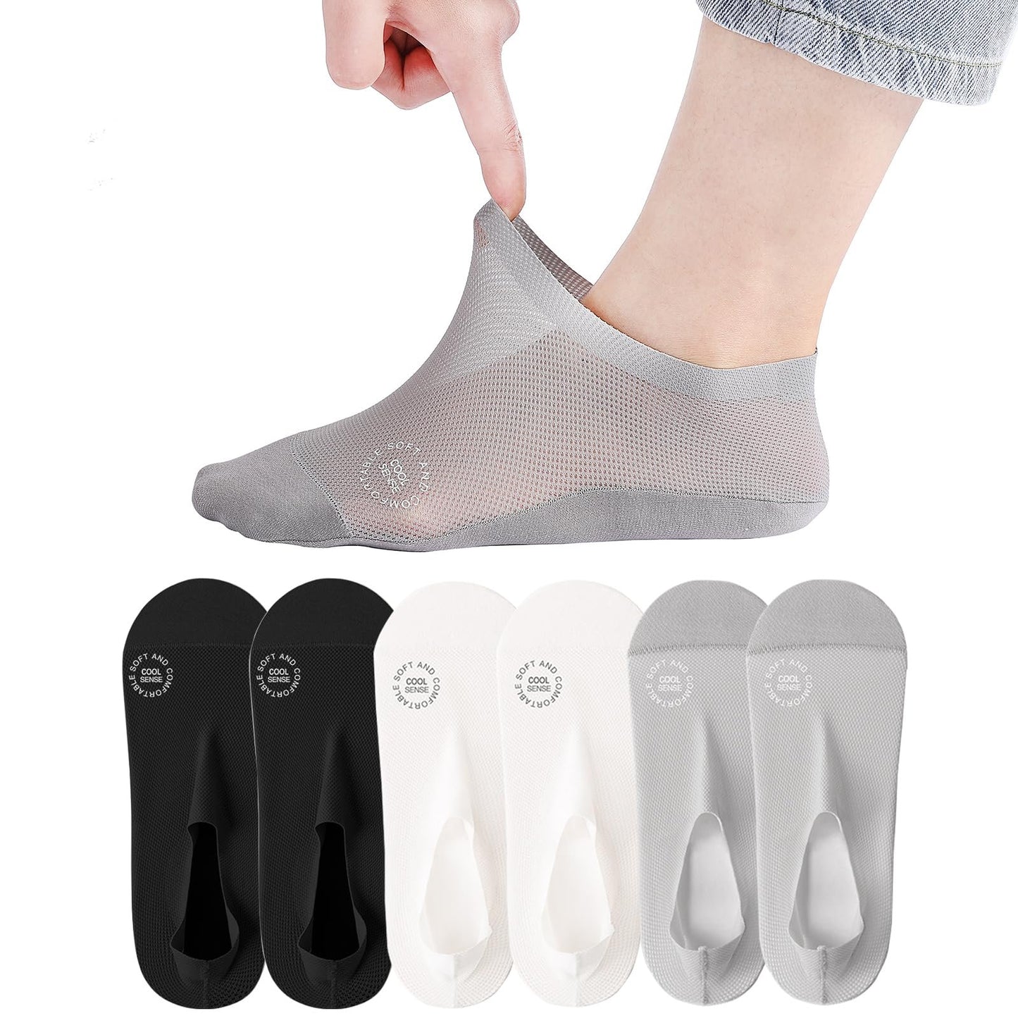 🔥Best-Selling Unisex Ultra-Thin Non-Slip No-Show Socks