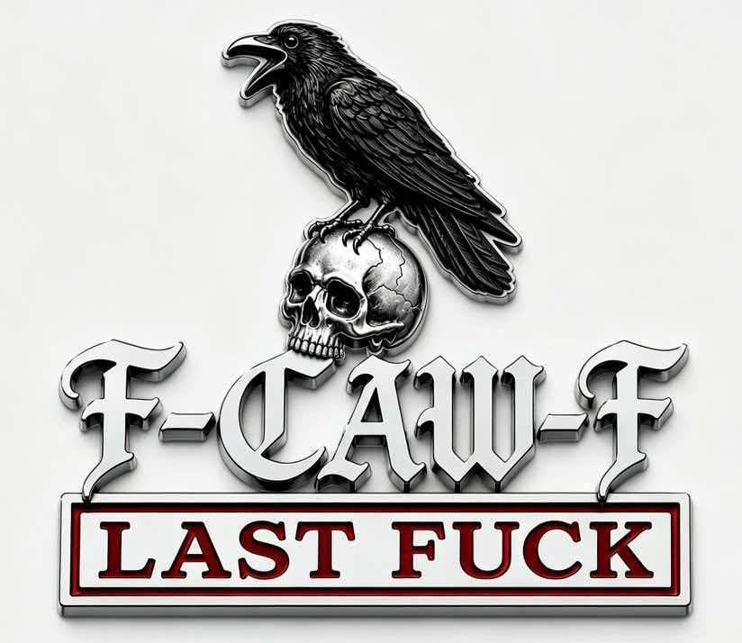 🦅 F-CAW-F Midnight Edition Metal Emblem - Premium Raven Badge For Drivers With Attitude