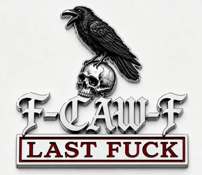 🦅 F-CAW-F Midnight Edition Metal Emblem - Premium Raven Badge For Drivers With Attitude