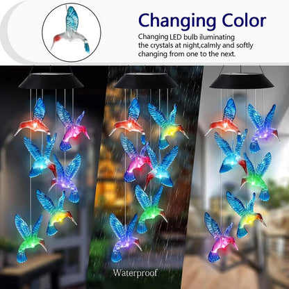 🦋 Enhance Your Garden - ✨Creative Bird Design Solar Wind Chimes🥳BUY 2 GET 10% OFF