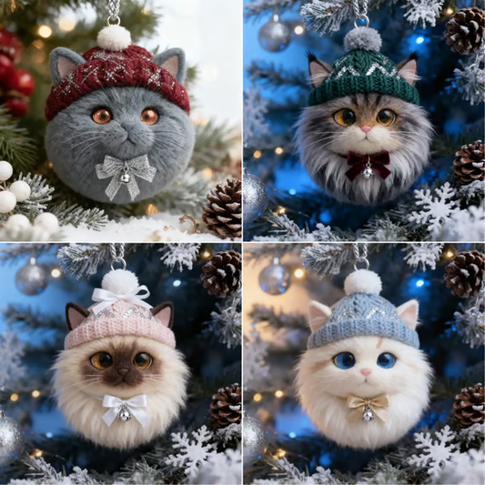🐱❄️ Furry Friends: Winter Cat Ornament Collection