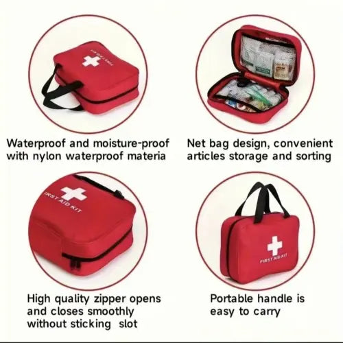 330 Piece Waterproof Emergency Supply Bag 🩹, Household Spare Storage Organizer for Home, Car, Travel & Outdoor Emergencies