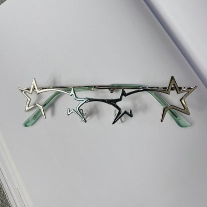 Y2K Star Frame Cosplay Glasses – Foldable & Stylish