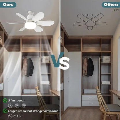 🏆LAST DAY SALE 49% OFF🔥SmartBreez 40W LED Ceiling Fan Light – 20.5” Ultra-Quiet with Remote 🎯 | E27 + FREE B22 Adapter 🔌 | For Bedroom 😴, Kitchen 👩‍🍳 & Garage 🛠️ – UK Ready! 🇬🇧