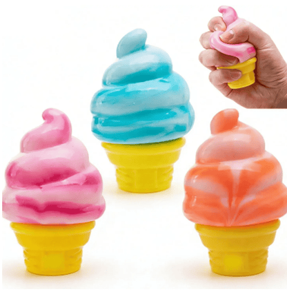 🔥Ice Cream Squeeze Squishy, Ice Cream Squishy, Slow Rise Sensory Fidget Toy, Easter Basket Stuffers Party Favors🍦Buy 2 Get 1 Free-3PCS