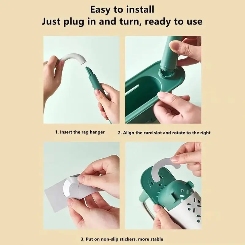 1PCS Retractable Sink Shelf — Adjustable-Length Sink Organizer & Expandable Kitchen Towel Rack
