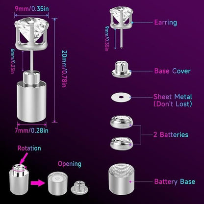 🔥✨LED Earrings, Light Up Stud Earrings