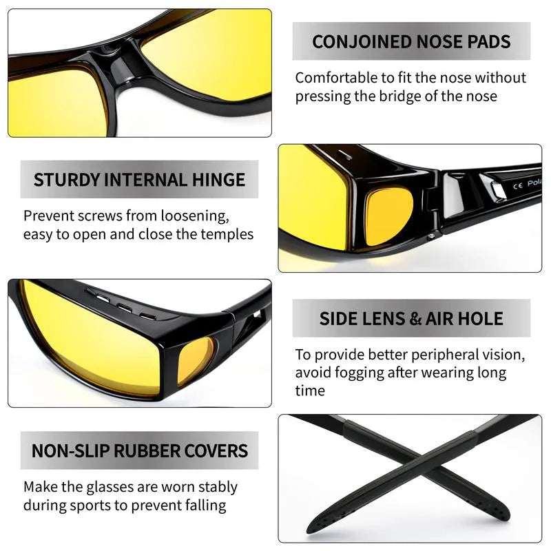 ✨ Night Vision Driving Glasses, Anti-glare Polarized