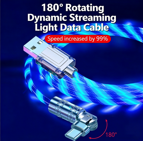 ⚡180° Rotating Streamer Data Cable
