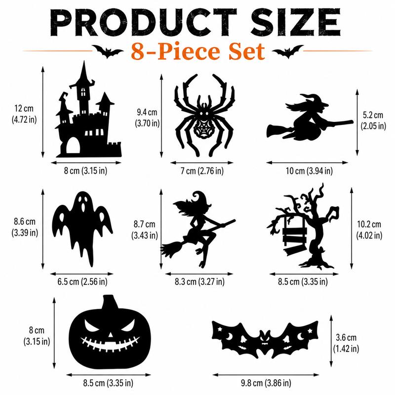 🎃 Battery-Powered Halloween LED Silhouette Wall Decorations