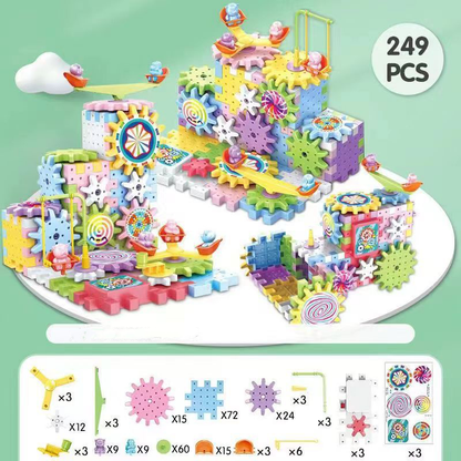Children's Assembled Electric Gear Building Blocks