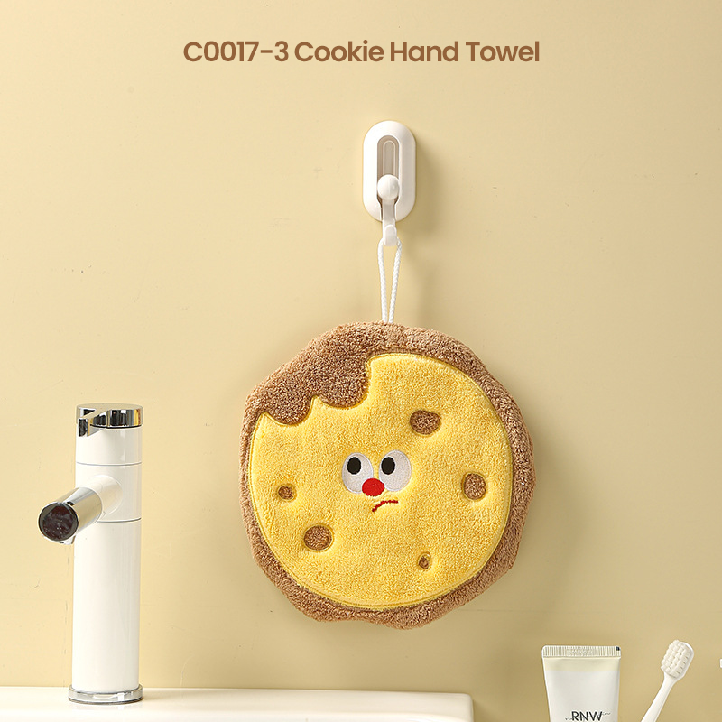 🧼✨ Thick Hanging Cartoon Coral Fleece Hand Towel | Save 60% Today Only