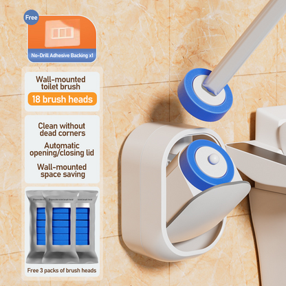 🚽 Disposable Toilet Brush System with Replaceable Cleaning Refills ✨