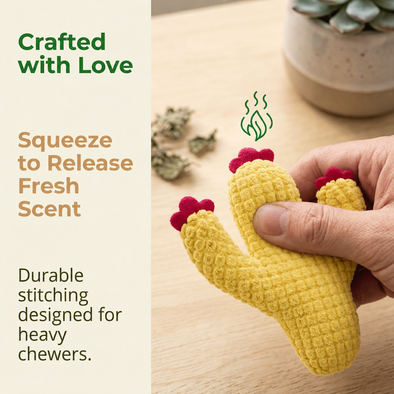 🎁Last Day Promotion 49% OFF🔥5pcHandmade Soft Cactus Kitten Chew Toys with Natural Catnip