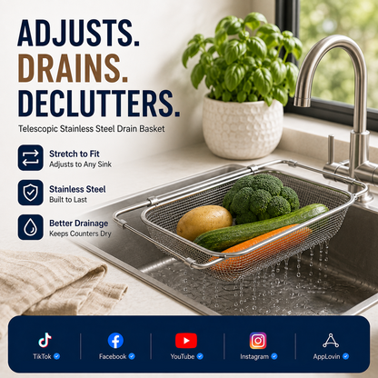 Great Gift - Expandable Over The Sink Dish Drying Rack