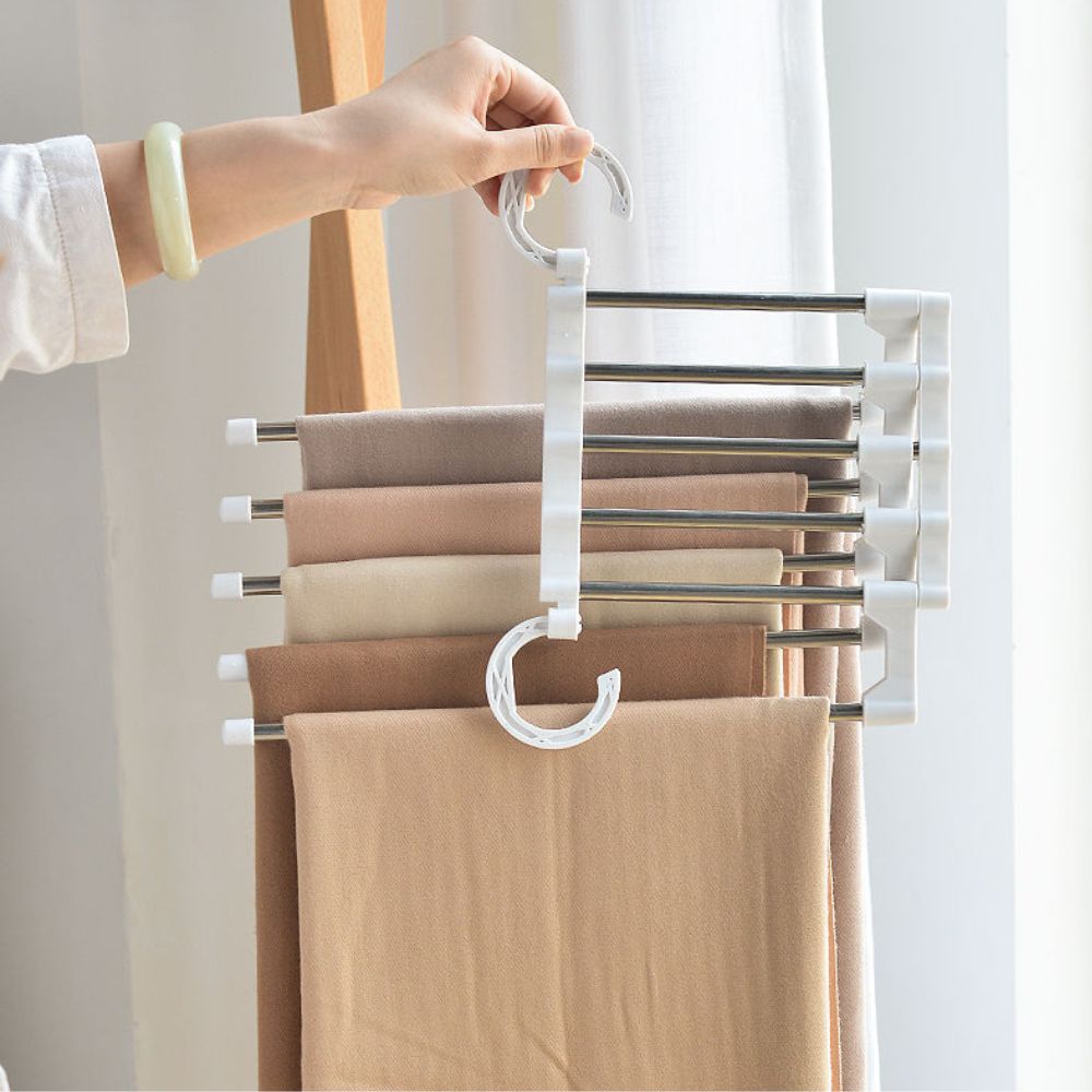 👖 Multi-Functional Pants Rack | Space-Saving Organizer for Closet🔥