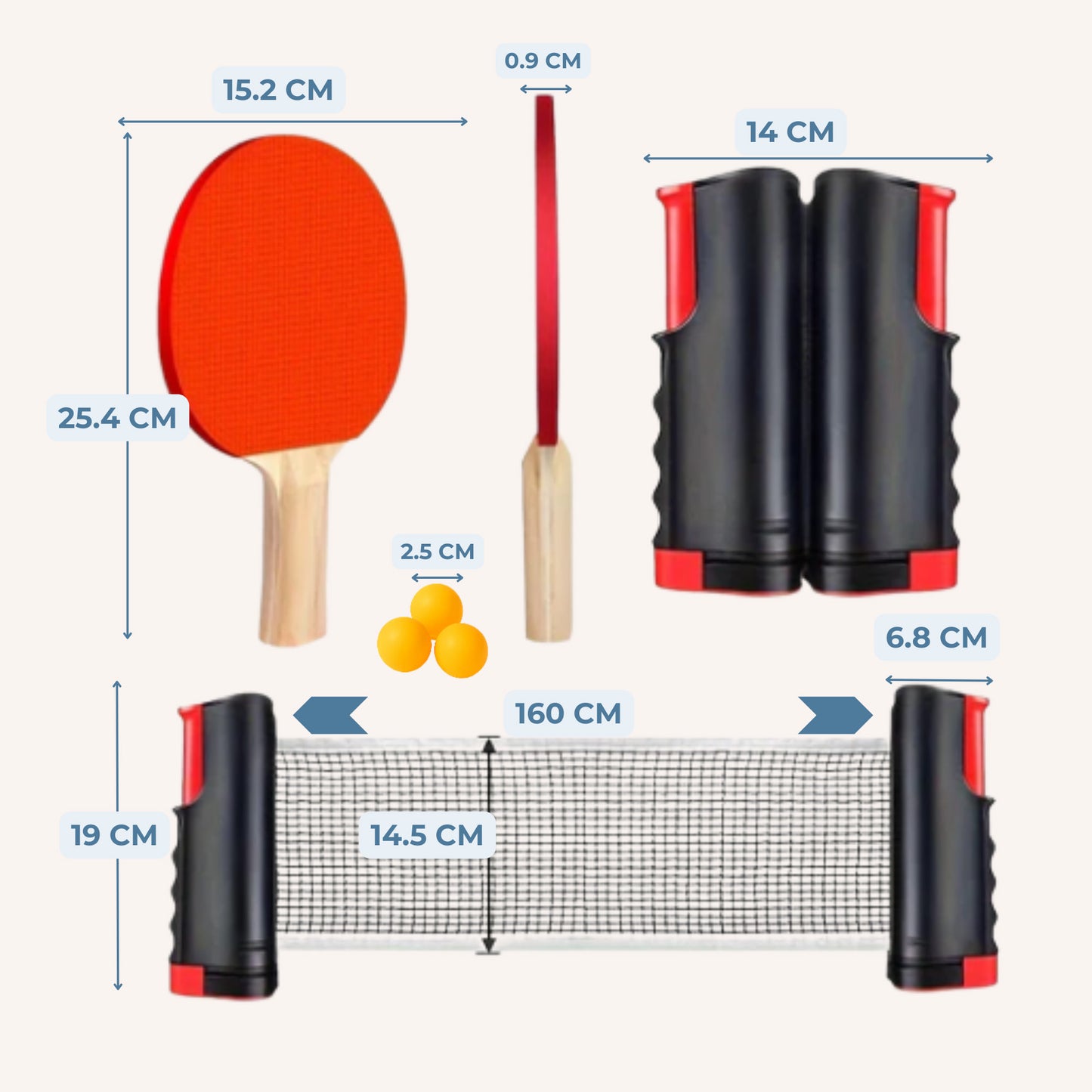 🏓 NetFlex Anywhere Ping Pong Set