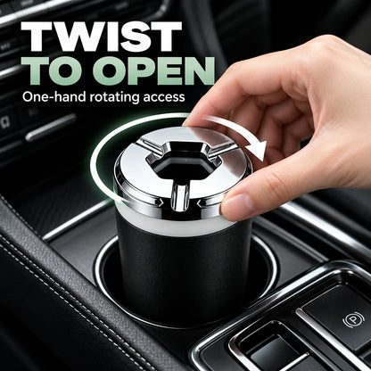 Vehicle-Mounted Rotating Sealed Lid Car Ashtray