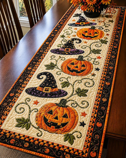 🎃Autumn Spell Quilted Table Runner