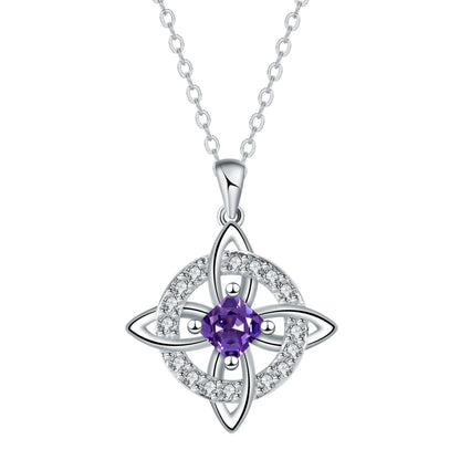 Mystical Birthstone Witches Knot Necklace – Natural Crystal🔮💞Protect Your Loved Ones