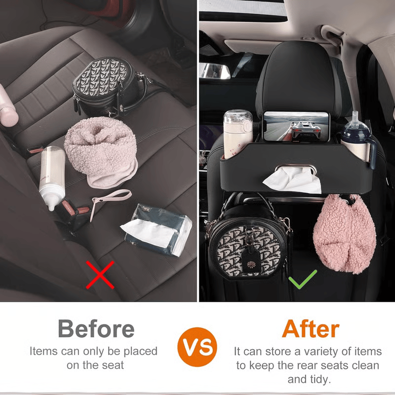 3-in-1 Car Backseat Organizer – Keep Your Ride Clean & Organized!