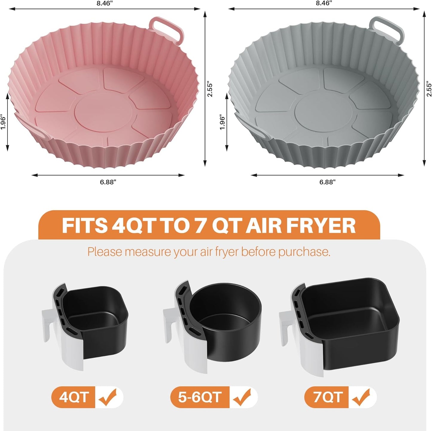 🔥Air Fryer Silicone Baking Tray🍟