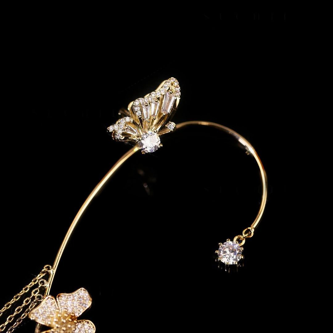 Buy One Get One Free！✨Butterfly Tassel Style Zircon Earrings | Perfect Gift🎁