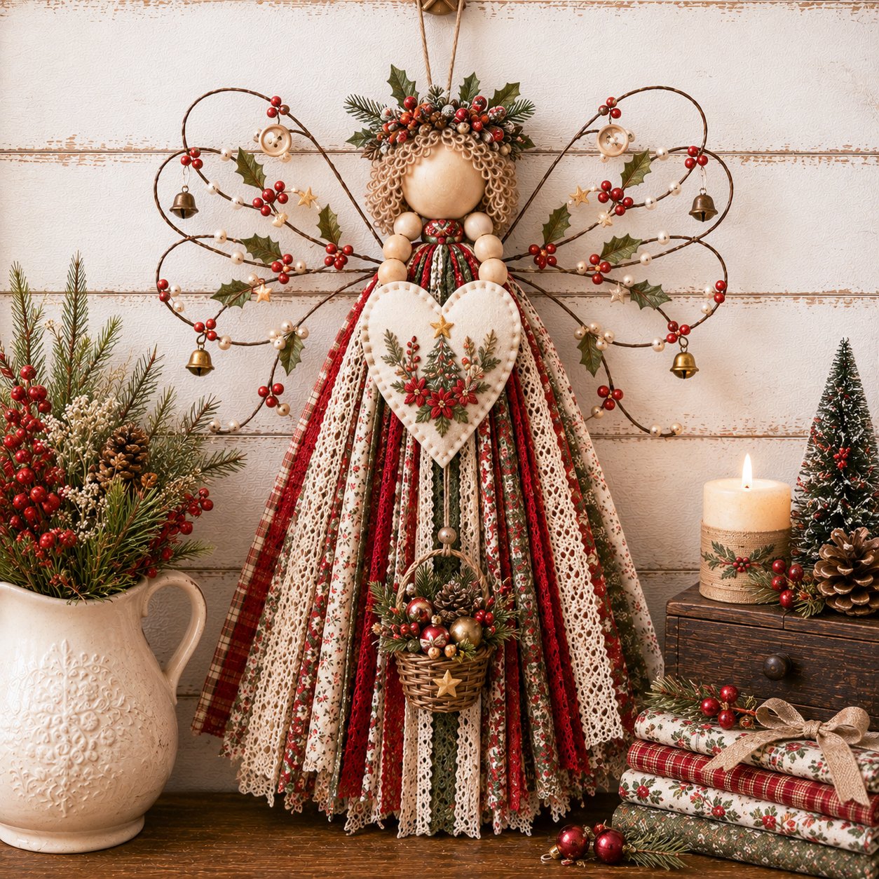 🪽 Angel Fabric Hanging DIY Kit - Stitch a Little Blessing That Stays Forever