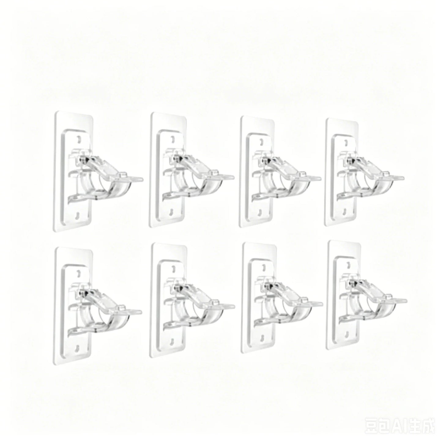 Heavy-Duty Self-Adhesive Rod Support Brackets