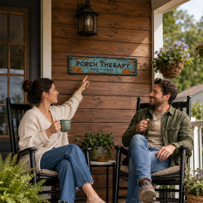 🏡Summer Sale 47% OFF🔥Country-style "Porch Healing" Metal Sign