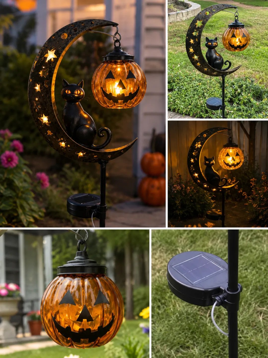 🐈‍⬛🌙Halloween Early Bird Special Sale 49% OFF-Pumpkin Moon Garden Stake Light🎃